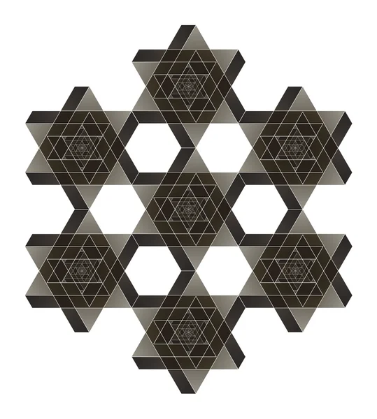 İmkansız star of David vektör