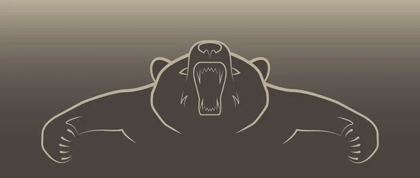 kızgın ayı illüstrasyon logosu