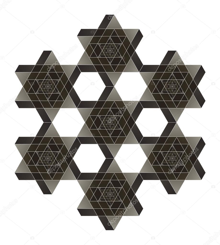 Impossible star of David vector