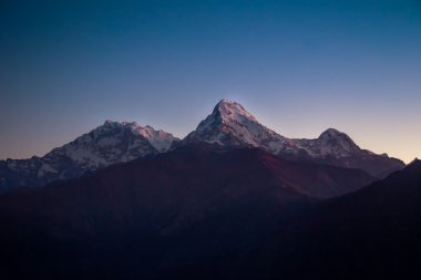 Himalayan mountains at sunrise clipart