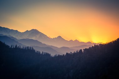 Himalaya Dağları gündoğumu