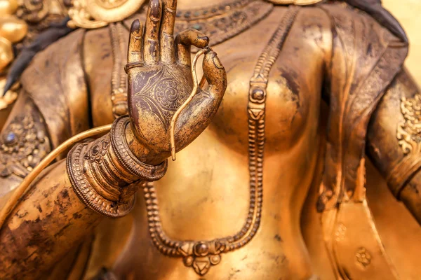 Primer plano estatua de bronce, Nepal Fotos De Stock Sin Royalties Gratis