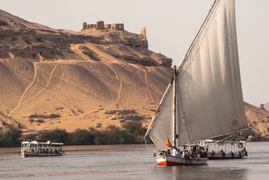 Felluca Nil, Mısır üzerinde