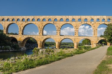Pont du Gard, Antik Roma'nın köprü Provence, Fransa
