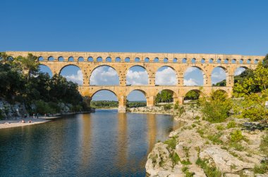 Pont du Gard, Antik Roma'nın köprü Provence, Fransa
