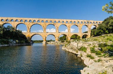 Pont du Gard, Antik Roma'nın köprü Provence, Fransa