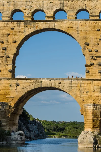Pont du Gard, ancient roman's bridge in Provence, France — Stock Photo, Image