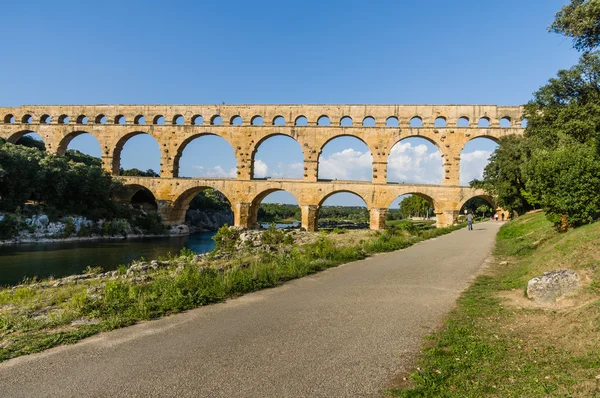 Pont du Gard, ancient roman's bridge in Provence, France — Stock Photo, Image