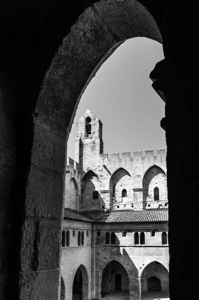 Avignon - pohled na palác papežů, provence, Francie — Stock fotografie