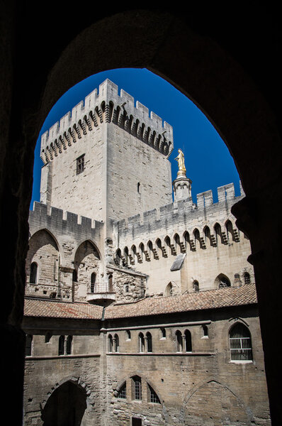 Avignon - View on Popes Palace, Provence, France