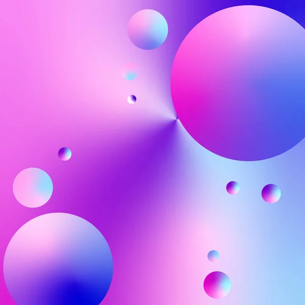 Abstrakter Hintergrund Blauen Und Lila Tönen Und Kreisen — Stockvektor