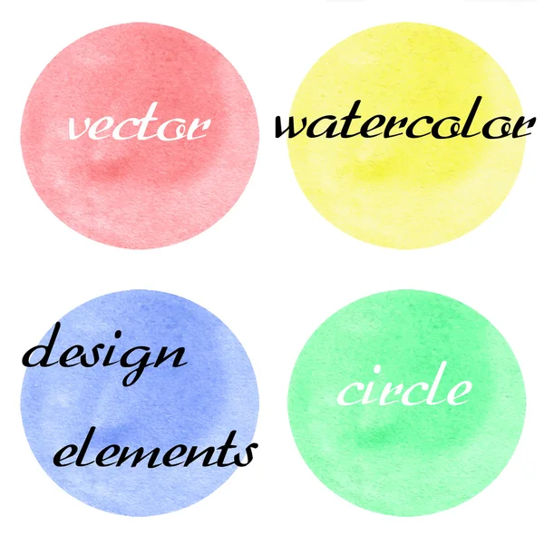 Vektör suluboya arka plan. Soyut resim. Daireler.