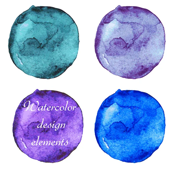 Vektör suluboya arka plan. Soyut resim daireler