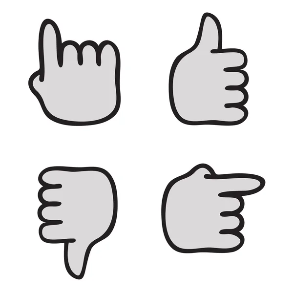 Vector Pointer and thumb up set. — Stock Vector