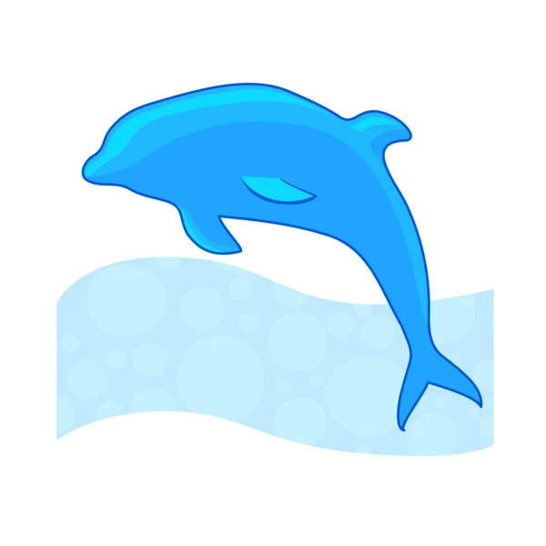 Vektör çizim. Yunus dalga.