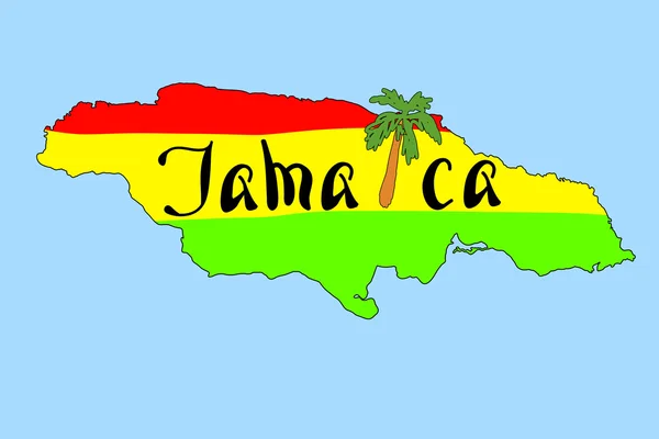 Jamaika Adası. Vektör çizim