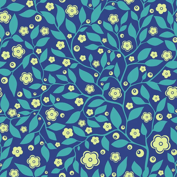 Vector illustration. Seamless pattern of flowers. — Stock Vector