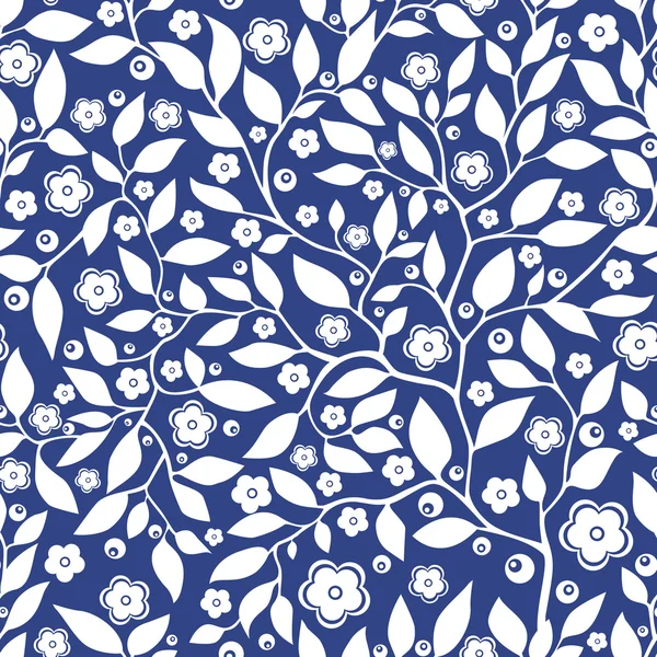 Vector illustration. Seamless pattern of flowers. — Stock Vector