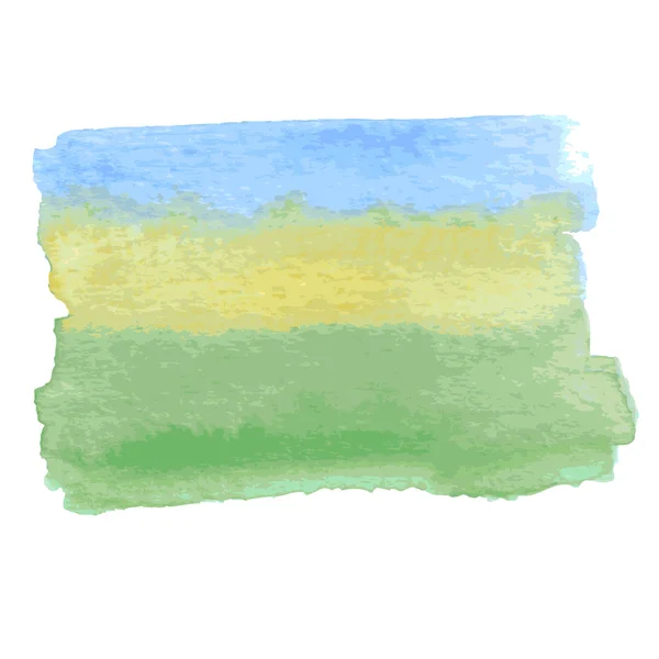 Mavi, sarı, yeşil vektör suluboya arka plan. Soyut boya