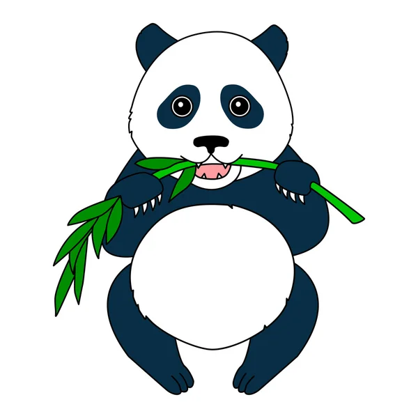 Vektör çizim. Bambu ile Panda.
