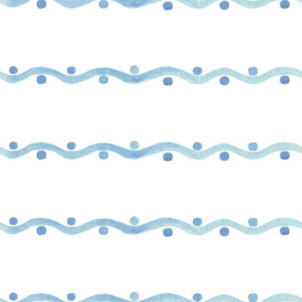 Sulu boya resim. Akuamarin dalgasının seamless modeli ve