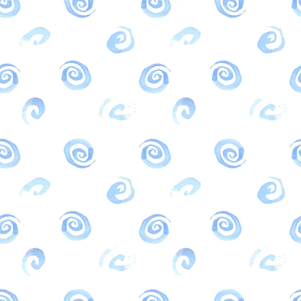 Sulu boya resim. Mavi helezon seamless modeli