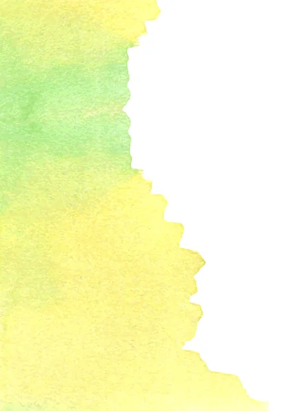 Gelber, grüner Vektor-Aquarell-Hintergrund. abstrakte Malerei. — Stockvektor