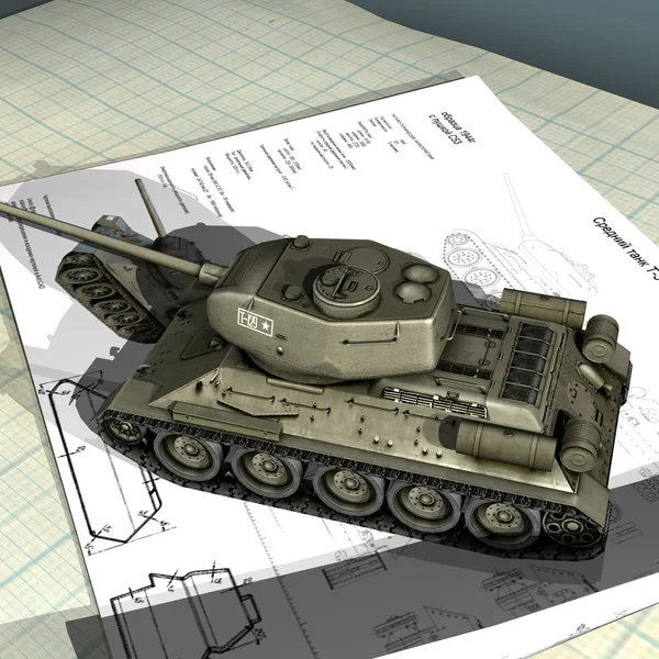 T34-85 ölçekli model