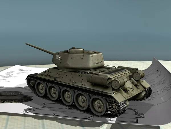T34-85 ölçekli model