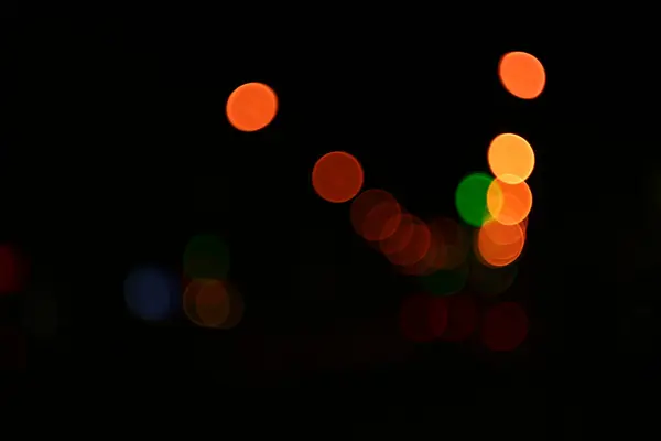 Abstract blur bokeh of Evening traffic jam on road in city. — Stock Photo, Image