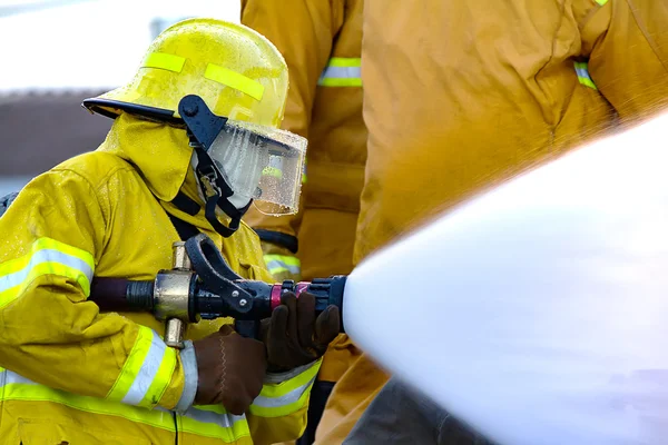 Utbildning av brandmän — Stockfoto