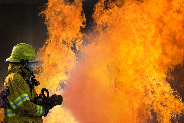 Firefighters training Stock Image