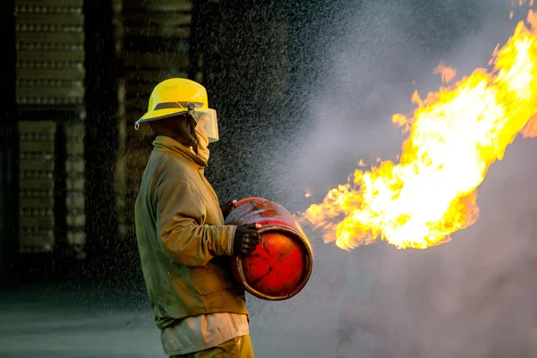 Firefighters training — Stock Photo, Image