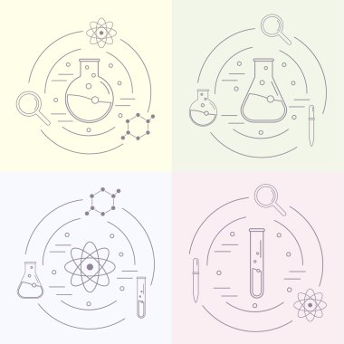 Kimyasallar ve bilim simgeler