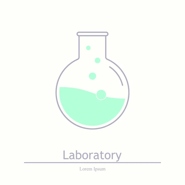 Logotipo moderno icono de laboratorio, química, medicina. Investigación a — Vector de stock