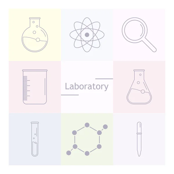 Icônes chimiques et scientifiques — Image vectorielle