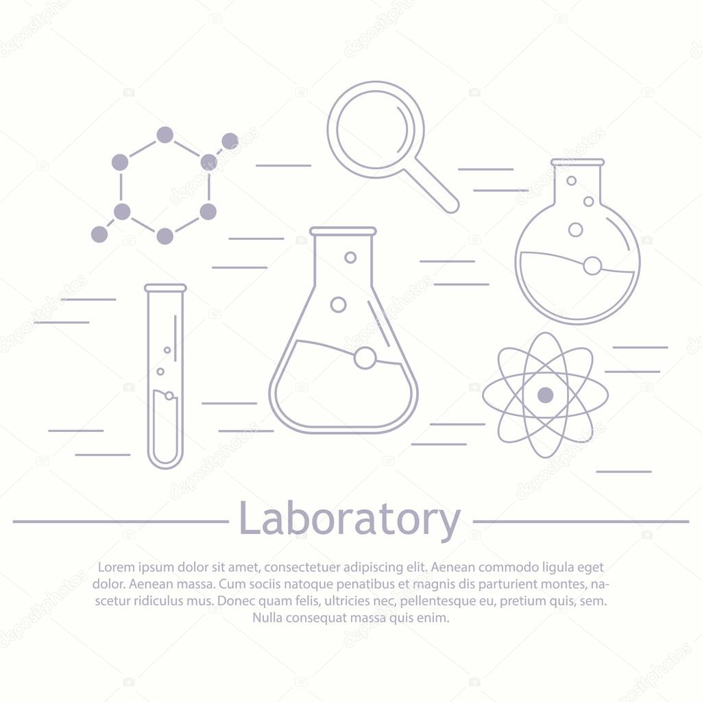 Modern logotype icon laboratory, chemistry, medicine. Research a