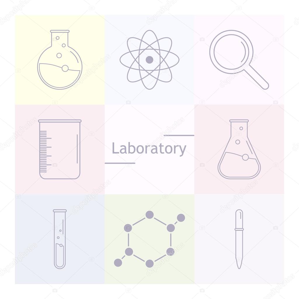 Chemicals and science icons