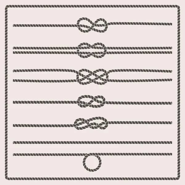 Мотузкові вузли Векторні ілюстрації — стоковий вектор