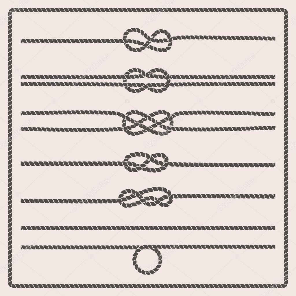 Rope knots vector illustration