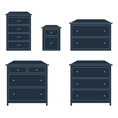 Giyim tasarımcıları. Beyaz arka plan üzerinde koyu