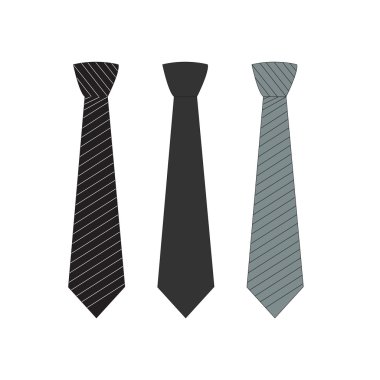 vektör kravat simge simge seti