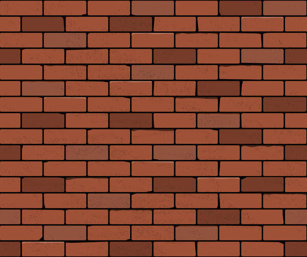 Seamless brick wall. Vector background