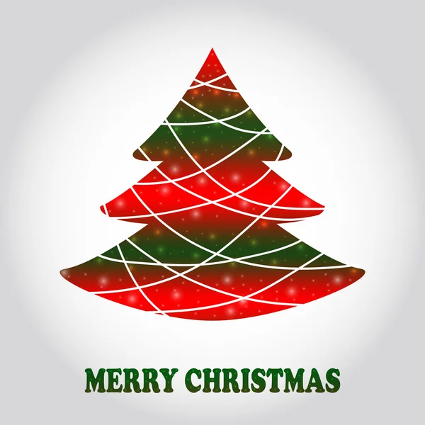 Carte arbre de Noël créative — Image vectorielle