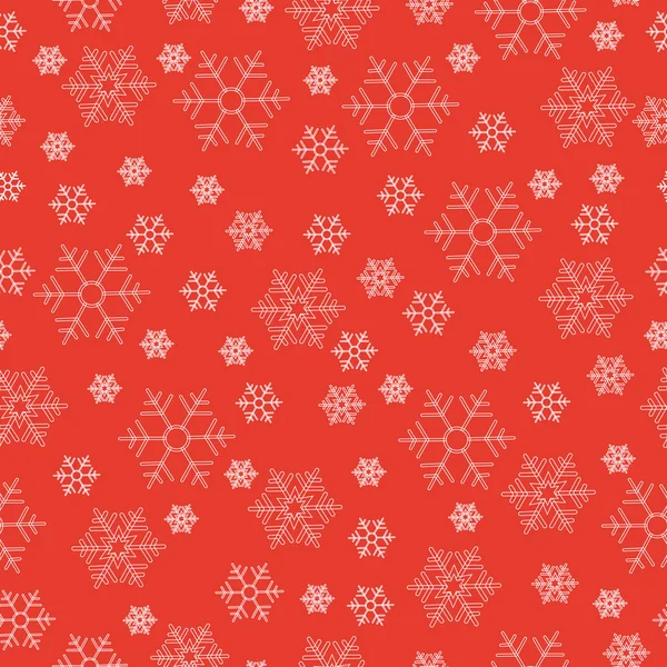 冬季假期无缝模式与白色的雪花 — 图库矢量图片