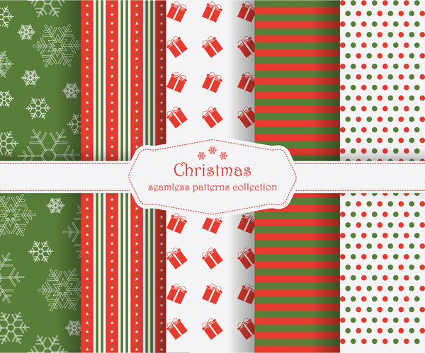 Набор бесшовных моделей зимнего отдыха
