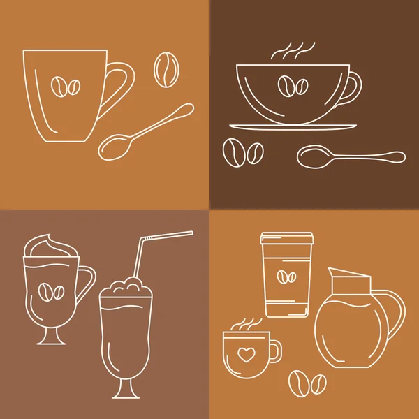 Koffie icons set — Stockvector