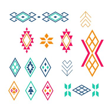 Vector Tribal elements, ethnic collection. clipart
