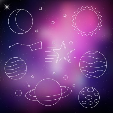 Vector space illustration clipart
