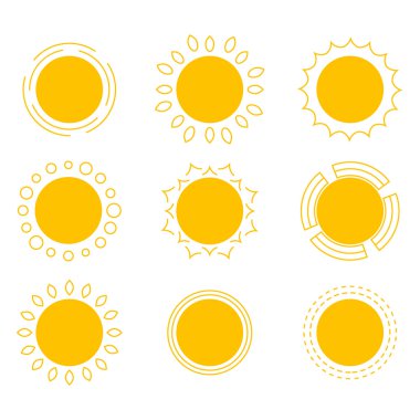 güneş sembolleri.